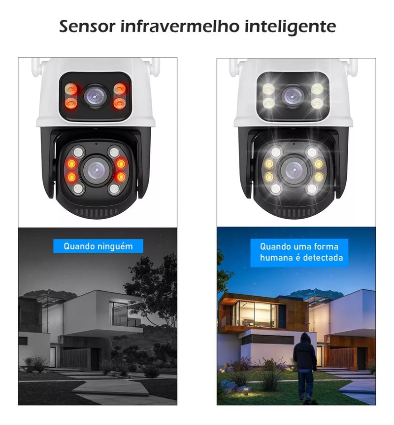 Kit 2 Câmera Segurança Ip A31 App Icsee Prova D'agua Lente