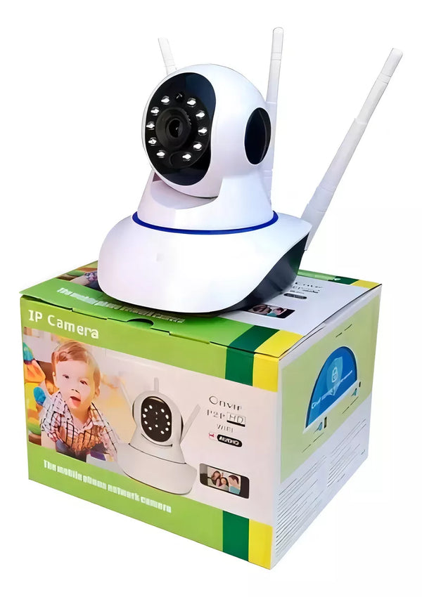Camera Ip Segurança P2p 3 Antenas Wifi Visão Noturna Yoosee